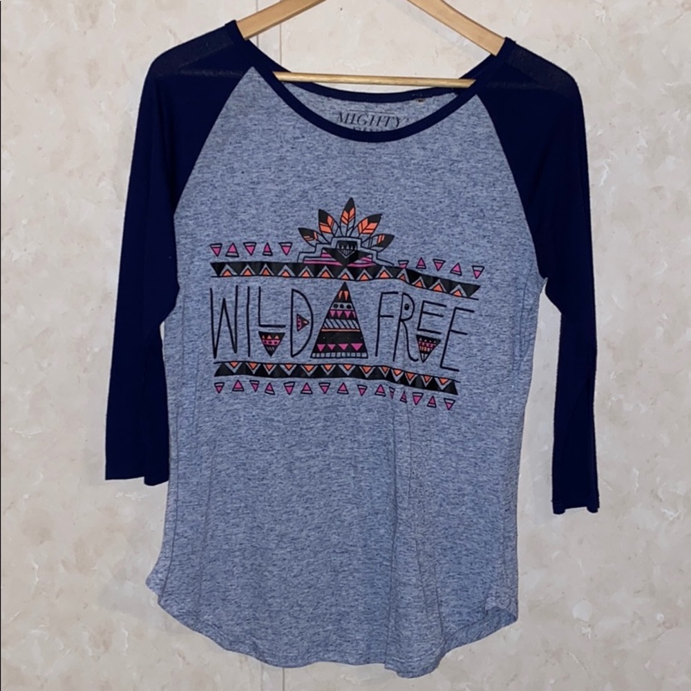 NWOT 3/4 sleeve baseball style tee